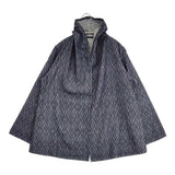 根々 刺繍 群言堂 石見銀山 コットン 羽織 日本製 ジャケット ネイビー レディース 根々【中古】6-0525M△