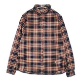 NEWYORKER BLUE ネル チェック コットン サイズM 長袖シャツ オレンジ ネイビー レディース ニューヨーカー【中古】6-0902M∞