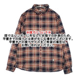 NEWYORKER BLUE ネル チェック コットン サイズM 長袖シャツ オレンジ ネイビー レディース ニューヨーカー【中古】6-0902M∞