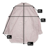 BEAUTY&YOUTH UNITED ARROWS コットンストライプバンドカラーシャツ 長袖シャツ ピンク レディース ビューティアンドユース【中古】6-1003M∞
