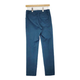 B three サイズ32 センタータック ストレート パンツ ブルーグリーン レディース ビースリー【中古】6-0902G∞