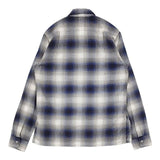 agnes b. オンブレチェック コットン 長袖シャツ グレー ホワイト レディース アニエスベー【中古】6-0902M∞