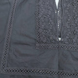 23区 レースポンチョブラウス コットン サイズ44 CBLWWNM0551 ブラウス シャツ ネイビー レディース ニジュウサンク【中古】6-0525S◎