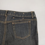 自由区 ストレッチ ブーツカット フレア サイズ42 デニムパンツ ネイビー レディース 自由区【中古】6-0805G∞