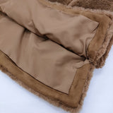 MACPHEE リサイクルボア Vネックベスト サイズ36 定価26400円 プルオーバー ベスト 24AW キャメル ブラウン レディース マカフィー【中古】6-0922T♪
