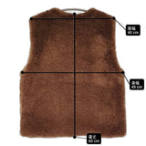 MACPHEE リサイクルボア Vネックベスト サイズ36 定価26400円 プルオーバー ベスト 24AW キャメル ブラウン レディース マカフィー【中古】6-0922T♪