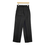 Mame Kurogouchi Cotton Linen Twill Wide Trousers センタープレス 日本製 サイズ2 パンツ ブラック レディース マメクロゴウチ【中古】6-0525M△
