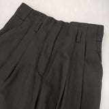 Mame Kurogouchi Cotton Linen Twill Wide Trousers センタープレス 日本製 サイズ2 パンツ ブラック レディース マメクロゴウチ【中古】6-0525M△