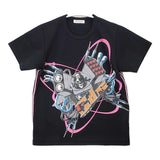COMME des GARCONS スカルプリント ジャージー GO-T040 半袖Ｔシャツ カットソー AD2004 ブラック レディース コムデギャルソン【中古】6-0522S♪