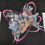 COMME des GARCONS スカルプリント ジャージー GO-T040 半袖Ｔシャツ カットソー AD2004 ブラック レディース コムデギャルソン【中古】6-0522S♪