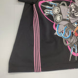COMME des GARCONS スカルプリント ジャージー GO-T040 半袖Ｔシャツ カットソー AD2004 ブラック レディース コムデギャルソン【中古】6-0522S♪