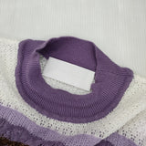 Mame Kurogouchi Nostalgic Pattern Knit Dress 定価37000円 シルク混 日本製 サイズ2 ワンピース ホワイト パープル レディース マメクロゴウチ【中古】6-0525M△