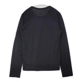 Y's YC-T25-967 ウールポリエステル 長袖Ｔシャツ カットソー ロンＴ ブラック レディース ワイズ/Yohji【中古】6-1003T∞