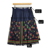 Sacai フラワープリント プリーツ 花柄 定価51000円 巻きスカート 日本製 サイズ2 ロングスカート ネイビー 多色 レディース サカイ【中古】6-0525G△