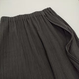 JURGEN LEHL J0141FS131 シルクウールコットン 織のプリーツ 定価59400円 日本製 ロングスカート 24SS ブラック レディース ヨーガンレール【中古】6-0428G♪