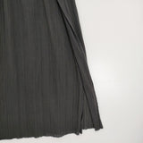 JURGEN LEHL J0141FS131 シルクウールコットン 織のプリーツ 定価59400円 日本製 ロングスカート 24SS ブラック レディース ヨーガンレール【中古】6-0428G♪