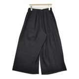 JURGEN LEHL J0141FP131 シルクウールコットン プリーツ ワイドパンツ 定価61600円 日本製 24SS ネイビー 濃紺 レディース ヨーガンレール【中古】6-0428G♪