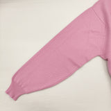 JOHN SMEDLEY 前V MERINO WOOL EXTRAFINE サイズL メリノウール クルーネック セーター ニット ピンク レディース ジョンスメドレー【中古】6-0922T♪