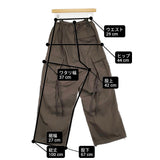 HYKE N/C TYPE M-51 SHELL PANTS 三越伊勢丹別注 定価52800円 251-13305 サイズ1 カーゴパンツ 25SS ブラウン レディース ハイク【中古】6-0428G♪