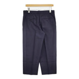 JIL SANDER センタープレススラックス サイズ34 ウール クロップドパンツ 2018SS ネイビー レディース ジルサンダー【中古】6-0725G∞
