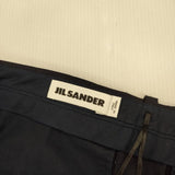 JIL SANDER センタープレススラックス サイズ34 ウール クロップドパンツ 2018SS ネイビー レディース ジルサンダー【中古】6-0725G∞