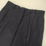 JIL SANDER センタープレススラックス サイズ34 ウール クロップドパンツ 2018SS ネイビー レディース ジルサンダー【中古】6-0725G∞