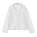 babaghuri J0541FB141 スタンド襟シャツ 定価35200円 コットン 日本製 サイズM 長袖シャツ 24SS ホワイト レディース ババグーリ【中古】6-0511M△