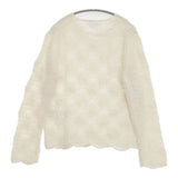 COMME des GARCONS COMME des GARCONS アルパカナイロンウール 定価10万円 RP-N518 サイズM クルーネック セーター ニット AD2025 ホワイト レディース コムデギャルソン/コムコム【中古】6-0505T♪