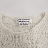 COMME des GARCONS COMME des GARCONS アルパカナイロンウール 定価10万円 RP-N518 サイズM クルーネック セーター ニット AD2025 ホワイト レディース コムデギャルソン/コムコム【中古】6-0505T♪