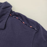 Emporio Armani コットン サイズL ポロシャツ ネイビー メンズ エンポリオ・アルマーニ【中古】6-0512S♪