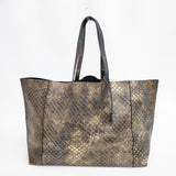 BOTTEGA VENETA イントレッチオ ミラージュ レザー B00672110C トートバッグ ゴールド ブラック レディース ボッテガヴェネタ【中古】6-0518G◎