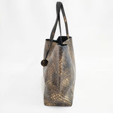 BOTTEGA VENETA イントレッチオ ミラージュ レザー B00672110C トートバッグ ゴールド ブラック レディース ボッテガヴェネタ【中古】6-0518G◎