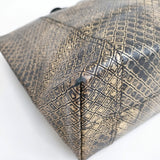 BOTTEGA VENETA イントレッチオ ミラージュ レザー B00672110C トートバッグ ゴールド ブラック レディース ボッテガヴェネタ【中古】6-0518G◎