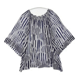 mina perhonen line tree テンセル カシミア シルク サイズ38 ws8161 Ｔシャツ カットソー ネイビー ホワイト レディース ミナペルホネン【中古】6-0522S♪
