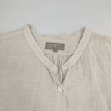 MARGARET HOWELL SOFT LINEN SHIRT バンドカラ― サイズ2 ブラウス シャツ ベージュ レディース マーガレットハウエル【中古】6-0522S♪