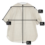 MARGARET HOWELL SOFT LINEN SHIRT バンドカラ― サイズ2 ブラウス シャツ ベージュ レディース マーガレットハウエル【中古】6-0522S♪