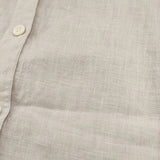 MARGARET HOWELL SOFT LINEN SHIRT バンドカラ― サイズ2 ブラウス シャツ ベージュ レディース マーガレットハウエル【中古】6-0522S♪