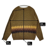 MARGARET HOWELL BANDED FAIRISLE KNIT ウール フェアアイル スコットランド製 定価40700円 セーター ニット ブラウン レディース マーガレットハウエル【中古】6-0922T♪