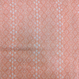marble sud コットン アクリル クルーネック 七分袖 ダイヤ柄ジャガード ワイド 日本製 カーディガン ピンク ホワイト レディース マーブルシュッド【中古】6-0511M△
