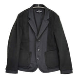 tricot COMME des GARCONS TH-J004 サイズM リバーシブル 異素材 フリース テーラードジャケット AD2021 ブラック レディース トリココムデギャルソン【中古】6-0922T♪