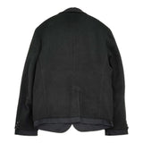 tricot COMME des GARCONS TH-J004 サイズM リバーシブル 異素材 フリース テーラードジャケット AD2021 ブラック レディース トリココムデギャルソン【中古】6-0922T♪