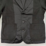 tricot COMME des GARCONS TH-J004 サイズM リバーシブル 異素材 フリース テーラードジャケット AD2021 ブラック レディース トリココムデギャルソン【中古】6-0922T♪