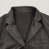 tricot COMME des GARCONS TH-J004 サイズM リバーシブル 異素材 フリース テーラードジャケット AD2021 ブラック レディース トリココムデギャルソン【中古】6-0922T♪