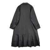 tao COMME des GARCONS AD2025 ウールエステルギャバ先染コート M 定価162800円 25AW ブラック レディース タオ コムデギャルソン【中古】6-0505T♪