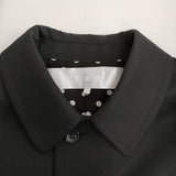 tao COMME des GARCONS AD2025 ウールエステルギャバ先染コート M 定価162800円 25AW ブラック レディース タオ コムデギャルソン【中古】6-0505T♪