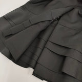 tao COMME des GARCONS AD2025 ウールエステルギャバ先染コート M 定価162800円 25AW ブラック レディース タオ コムデギャルソン【中古】6-0505T♪