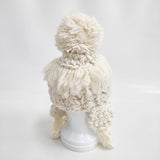 tao COMME des GARCONS 耳当て付き ポンポン TN-N016 帽子 ニットキャップ ホワイト レディース タオ コムデギャルソン【中古】6-0903T◎