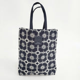 mina perhonen 未使用品 toast bag anemone トーストバッグ 刺繍 ada9298 トートバッグ 25AW ネイビー ホワイト レディース ミナペルホネン【中古】6-0421G♪