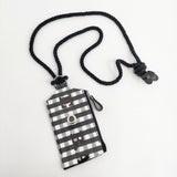 ebagos Bouquet Garni スマートフォンケース・6号PVC チェック 定価17600円 携帯・スマホアクセサリー 24SS ブラック ホワイト レディース エバゴス【中古】6-0421G♪