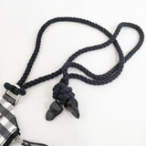 ebagos Bouquet Garni スマートフォンケース・6号PVC チェック 定価17600円 携帯・スマホアクセサリー 24SS ブラック ホワイト レディース エバゴス【中古】6-0421G♪